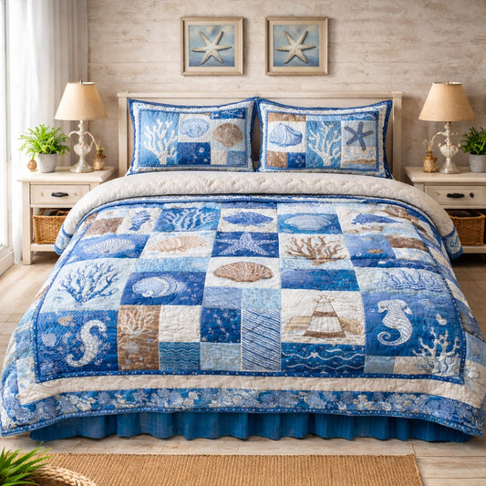 Whale Sail Voyage Duvet Cover Set GFTOHD13628