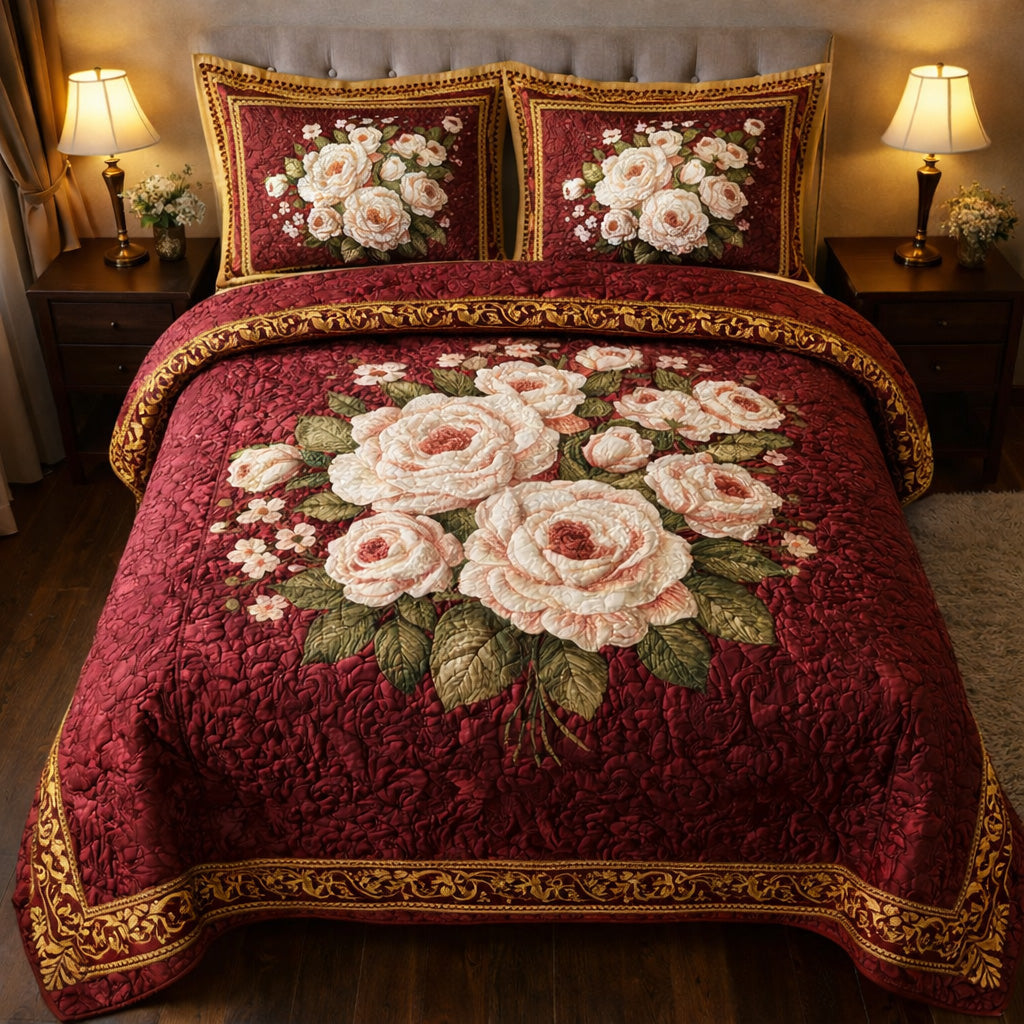 Crimson Rose Royalty Duvet Cover Set GFTOHD13747